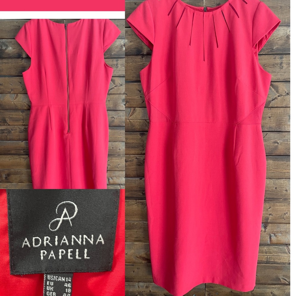 Adrianna Papell Coral Pink Sheath dress